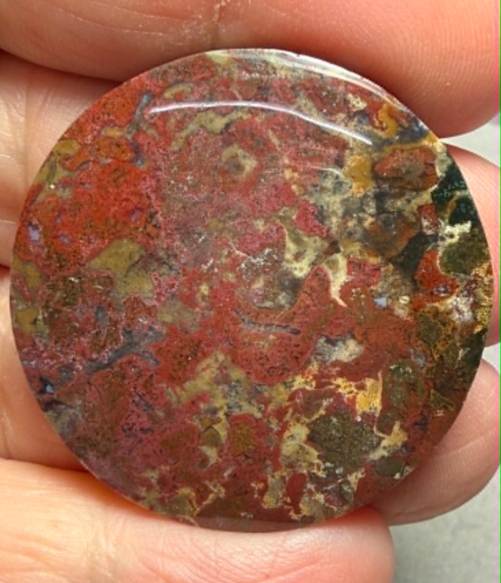 Round 35x35mm Indonesian Jasper Cabochon 35