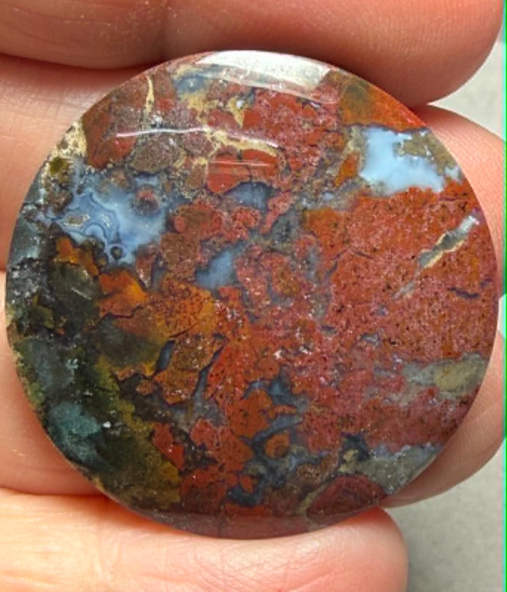 Round 34x34mm Indonesian Jasper Cabochon 36