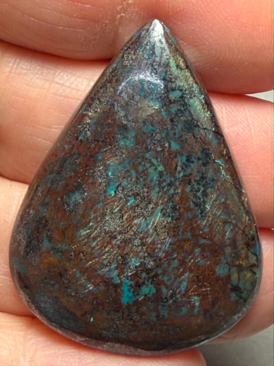 Teardrop 39x30mm Shattuckite Cabochon 113