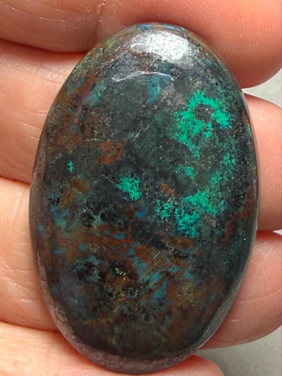 Oval 41x27mm Shattuckite Cabochon 117
