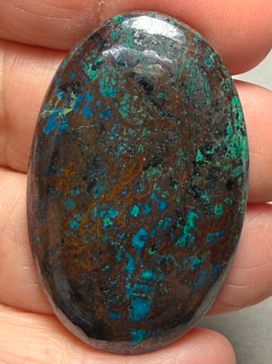 Oval 44x28mm Shattuckite Cabochon 119
