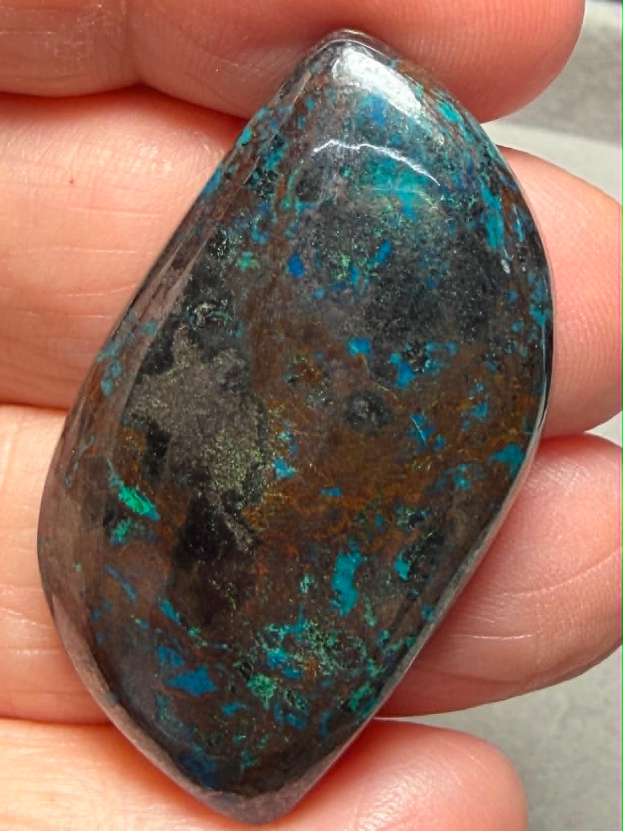 Freeform 42x23mm Shattuckite Cabochon 121