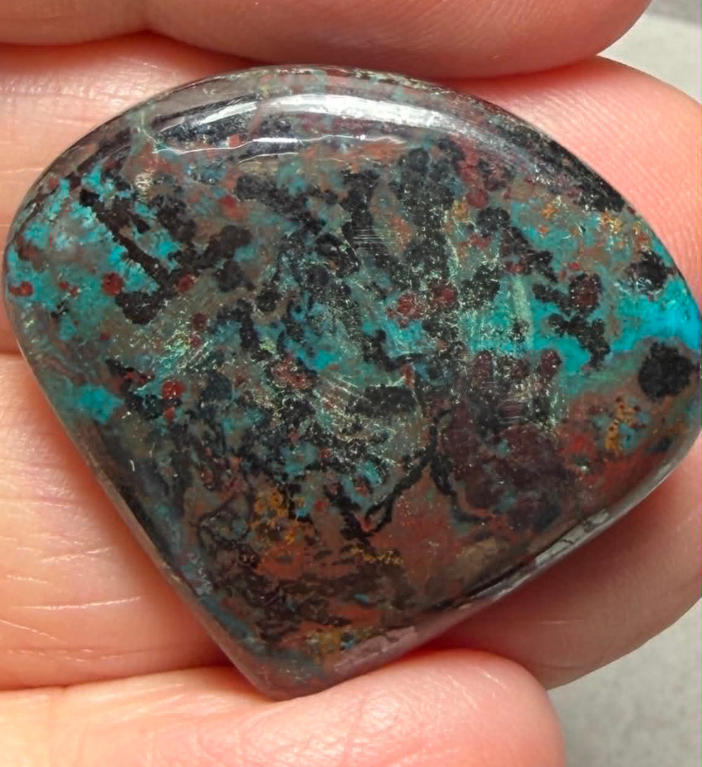 Teardrop 28x31mm Shattuckite Cabochon 123