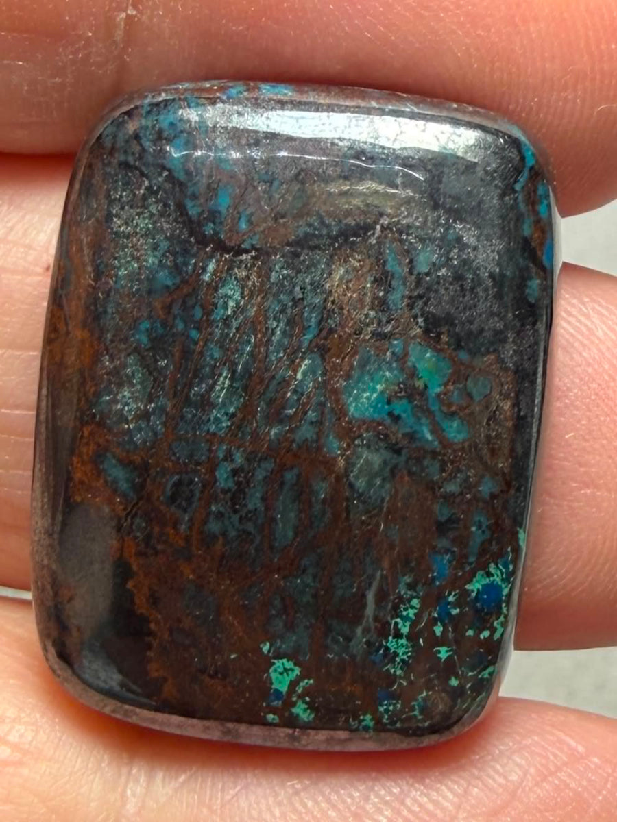 Rectangle 27x20mm Shattuckite Cabochon 127
