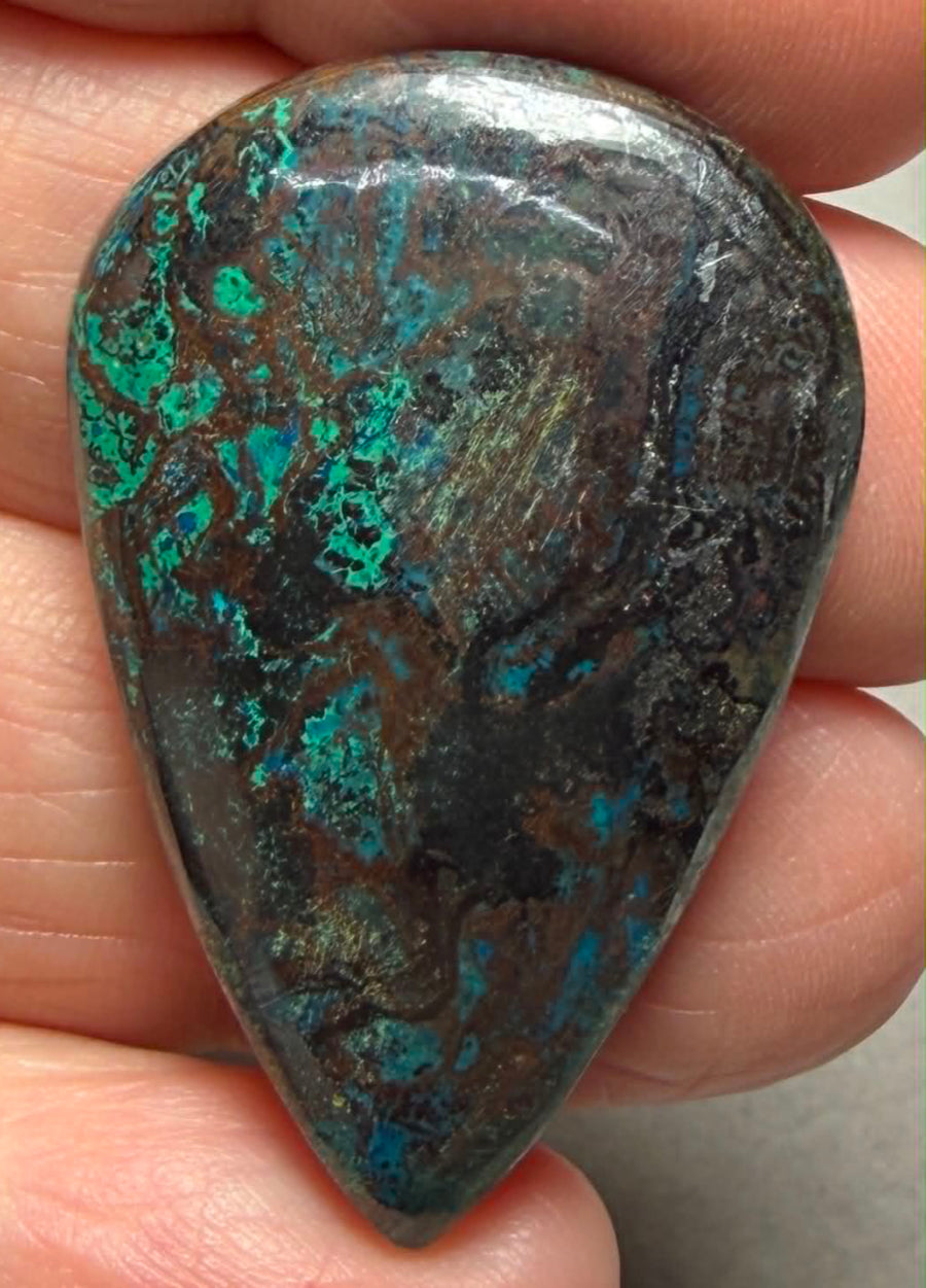 Teardrop 38x25mm Shattuckite Cabochon 128