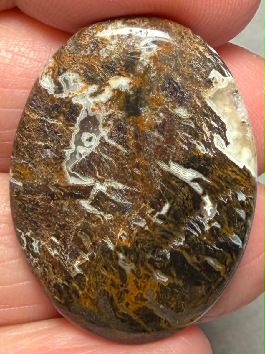 Oval 33x24mm Snake Jasper Cabochon 25