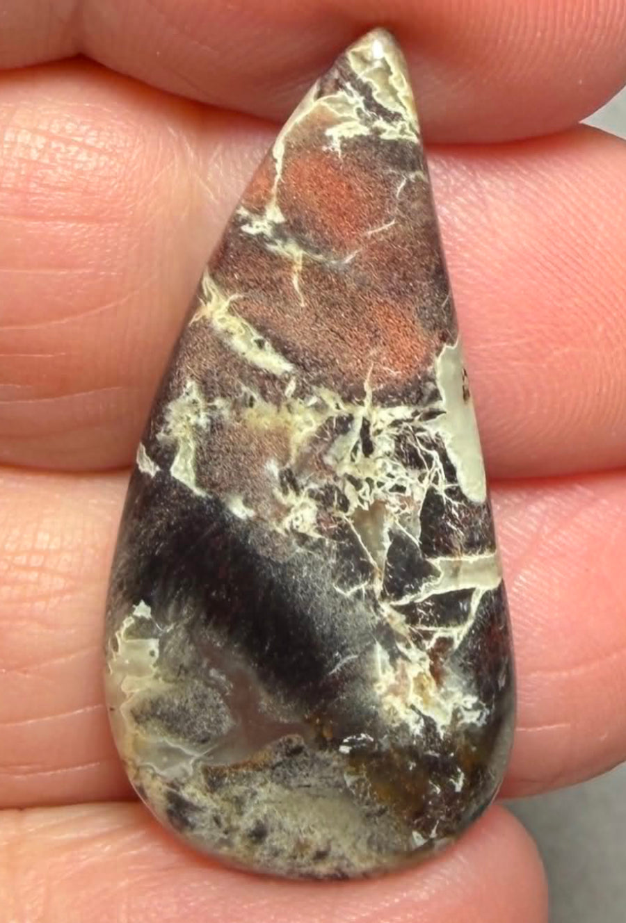 Freeform 35x17mm Snake Jasper Cabochon 33