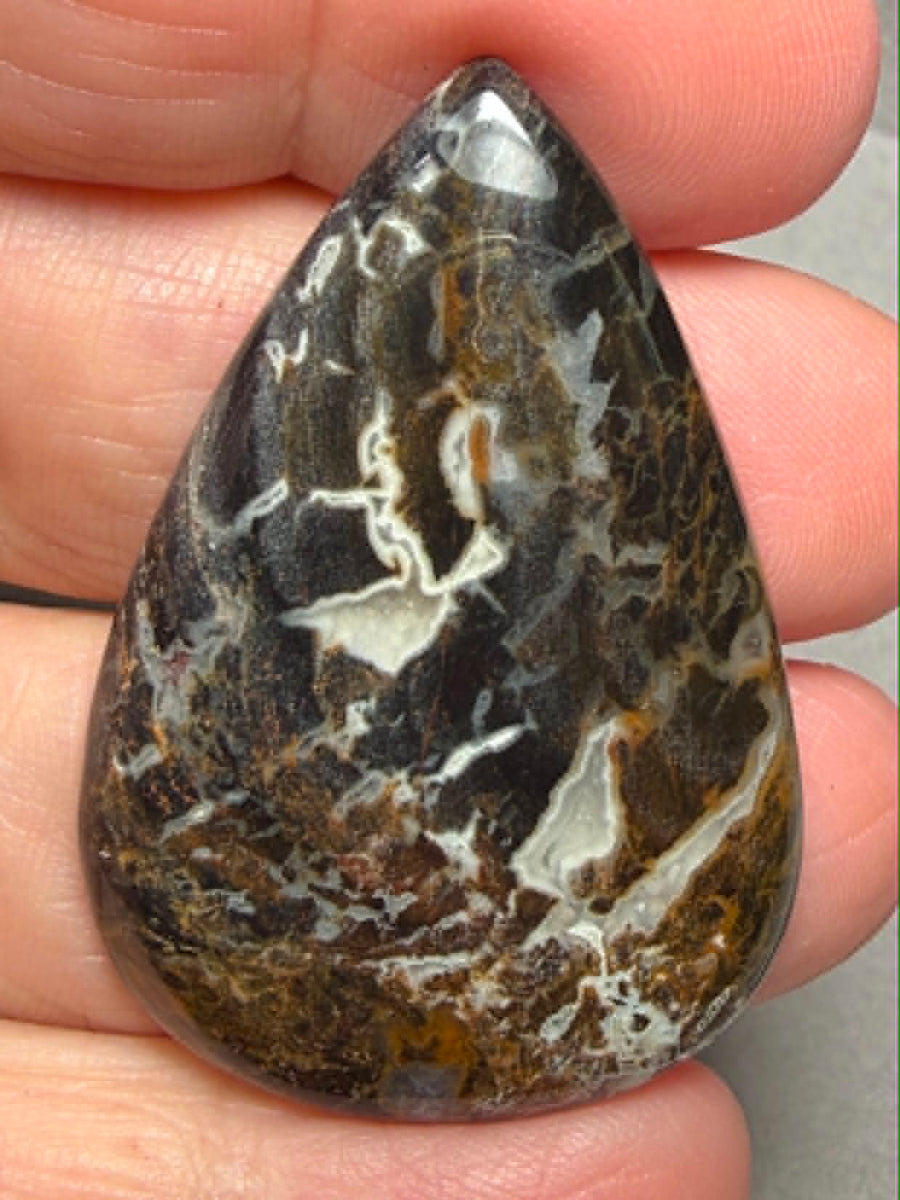 Teardrop 43x29mm Snake Jasper Cabochon 34