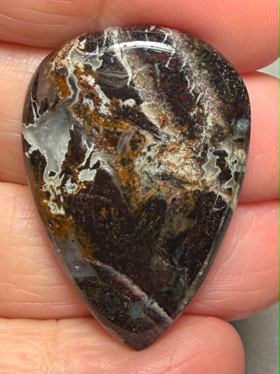 Teardrop 37x25mm Snake Jasper Cabochon 41