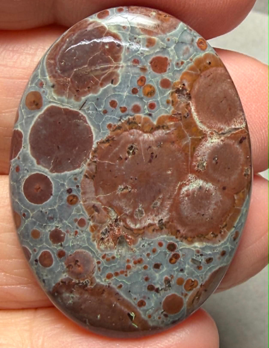 Oval 38x27mm Asteroid Jasper Cabochon 38