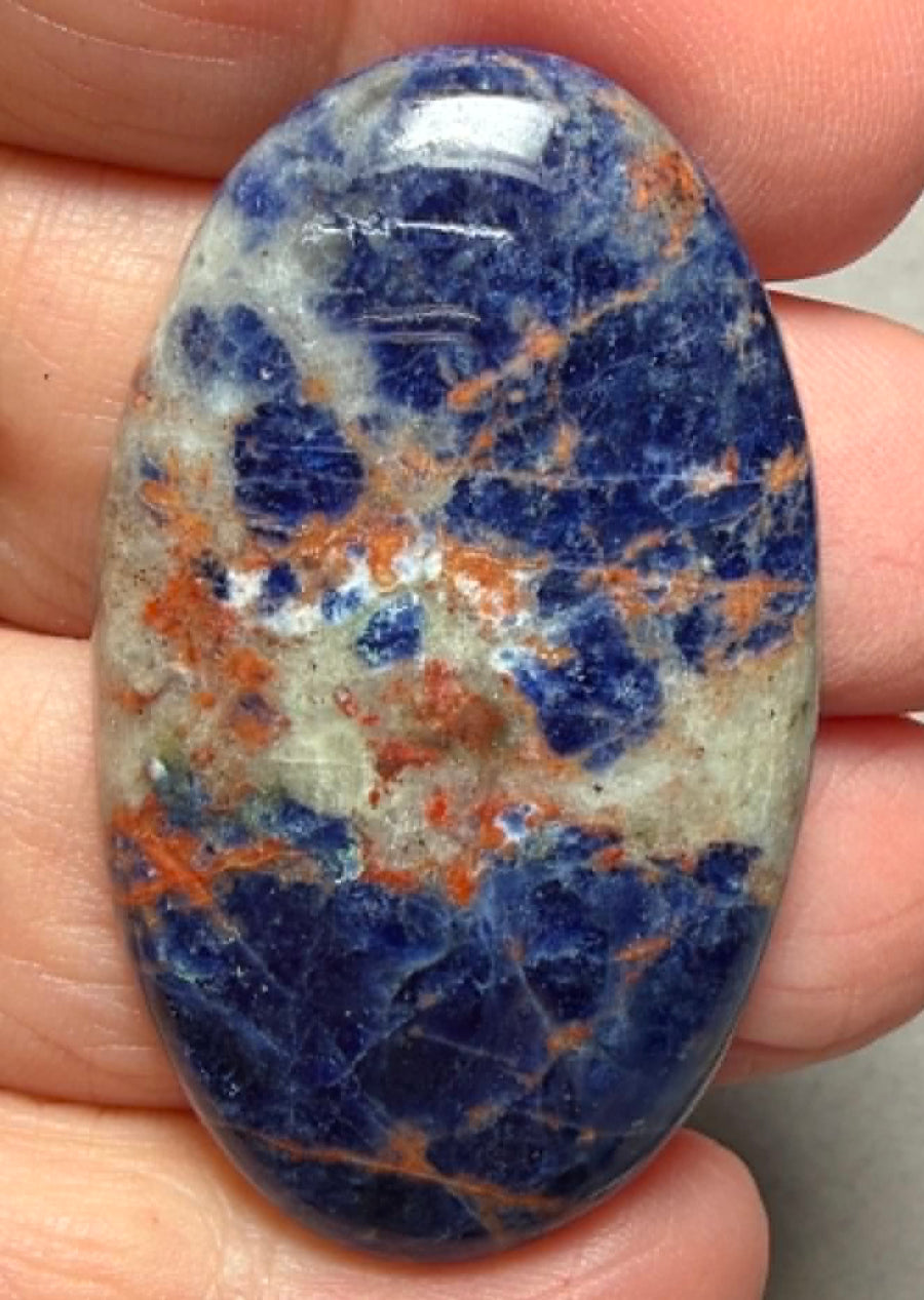 Oval 45x27mm Sunset Sodalite Cabochon 27