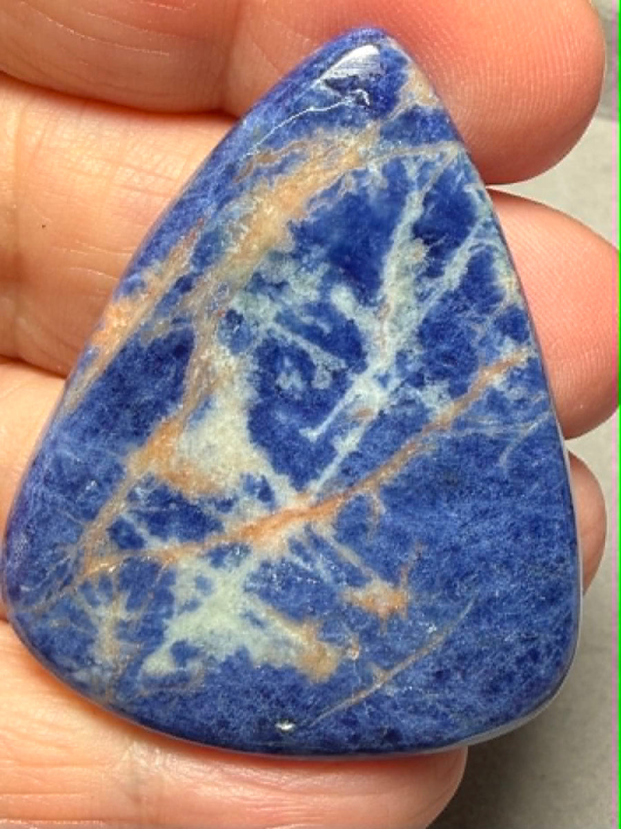 Teardrop 46x37mm Sunset Sodalite Cabochon 35