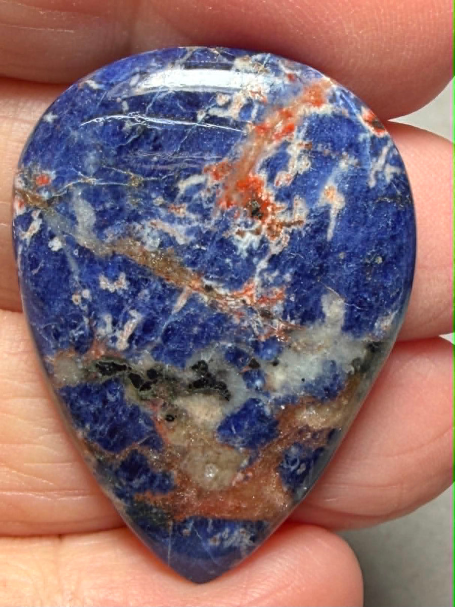 Teardrop 36x27mm Sunset Sodalite Cabochon 40