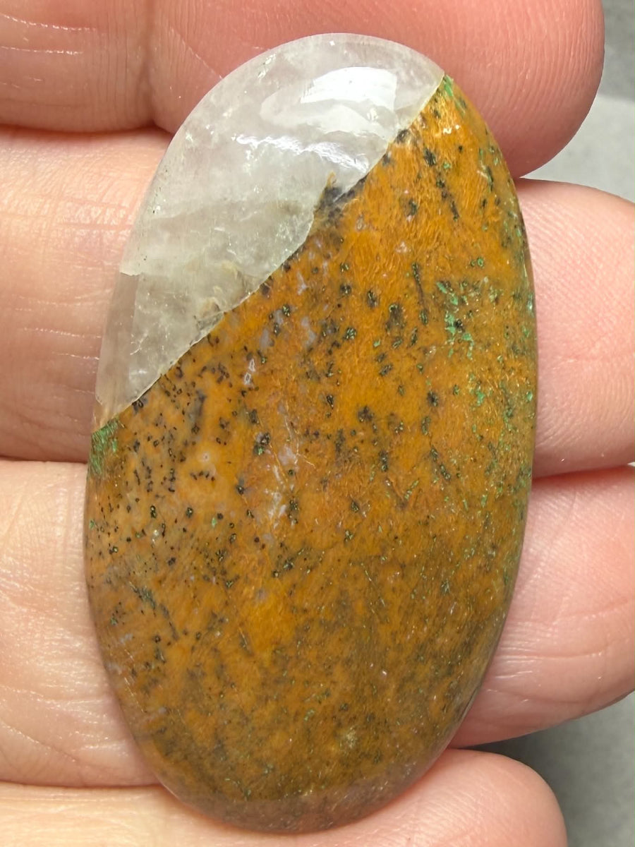 Oval 42x23mm Honey Dendritic Quartz Cabochon 02