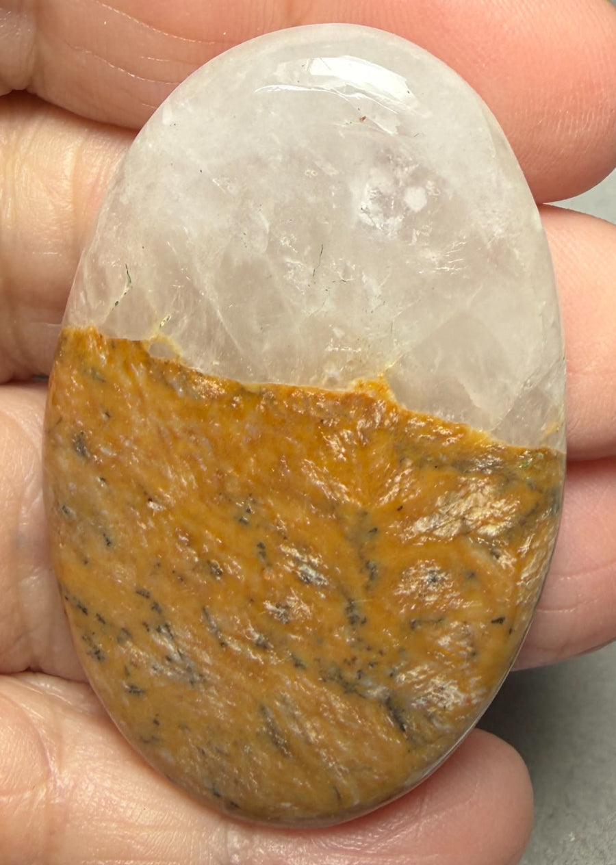 Oval 53x33mm Honey Dendritic Quartz Cabochon 06
