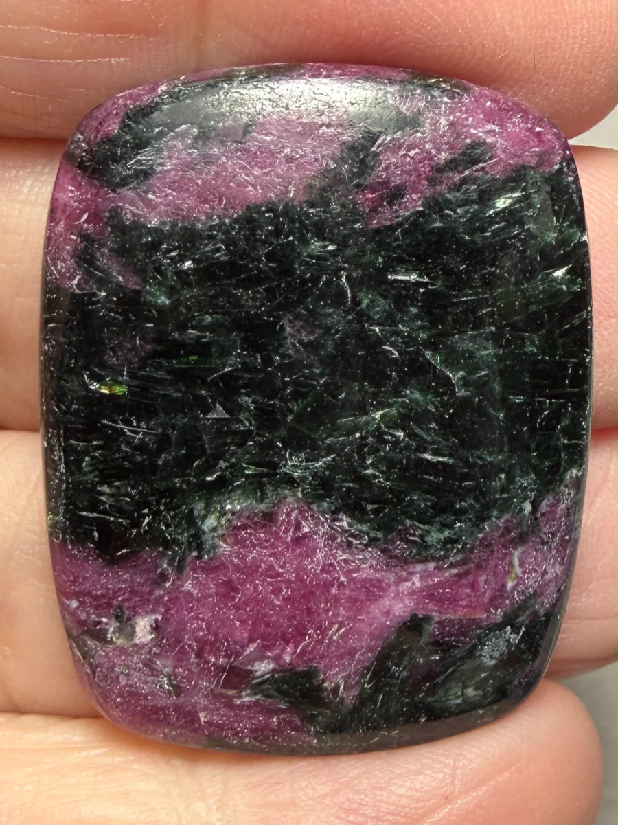 Rectangle 35x28mm Ruby Tourmaline Cabochon 34