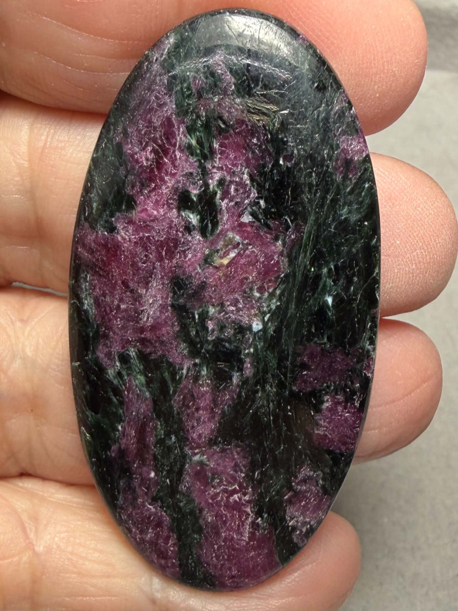 Oval 55x28mm Ruby Tourmaline Cabochon 35