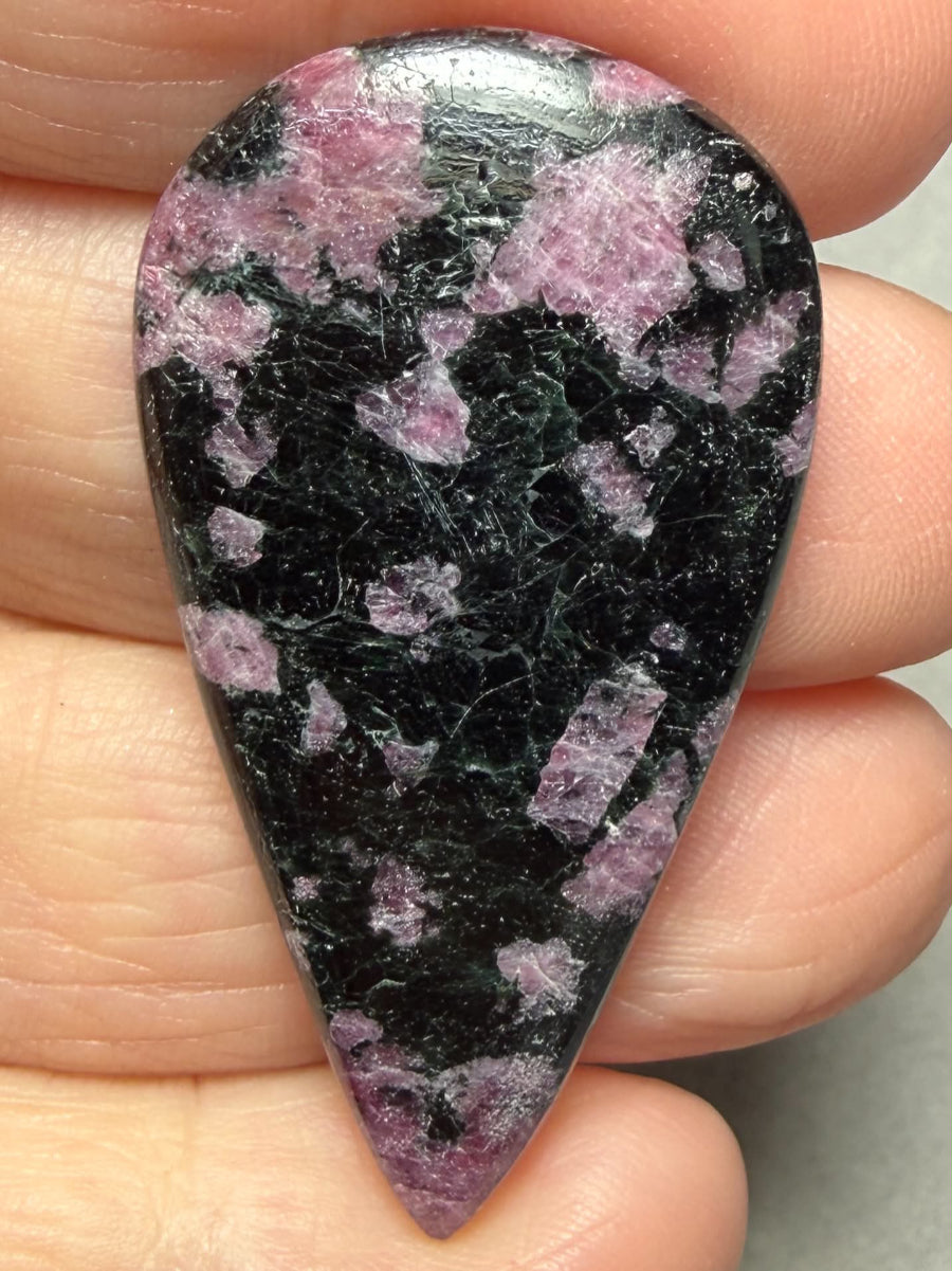 Teardrop 44x23mm Ruby Tourmaline Cabochon 40