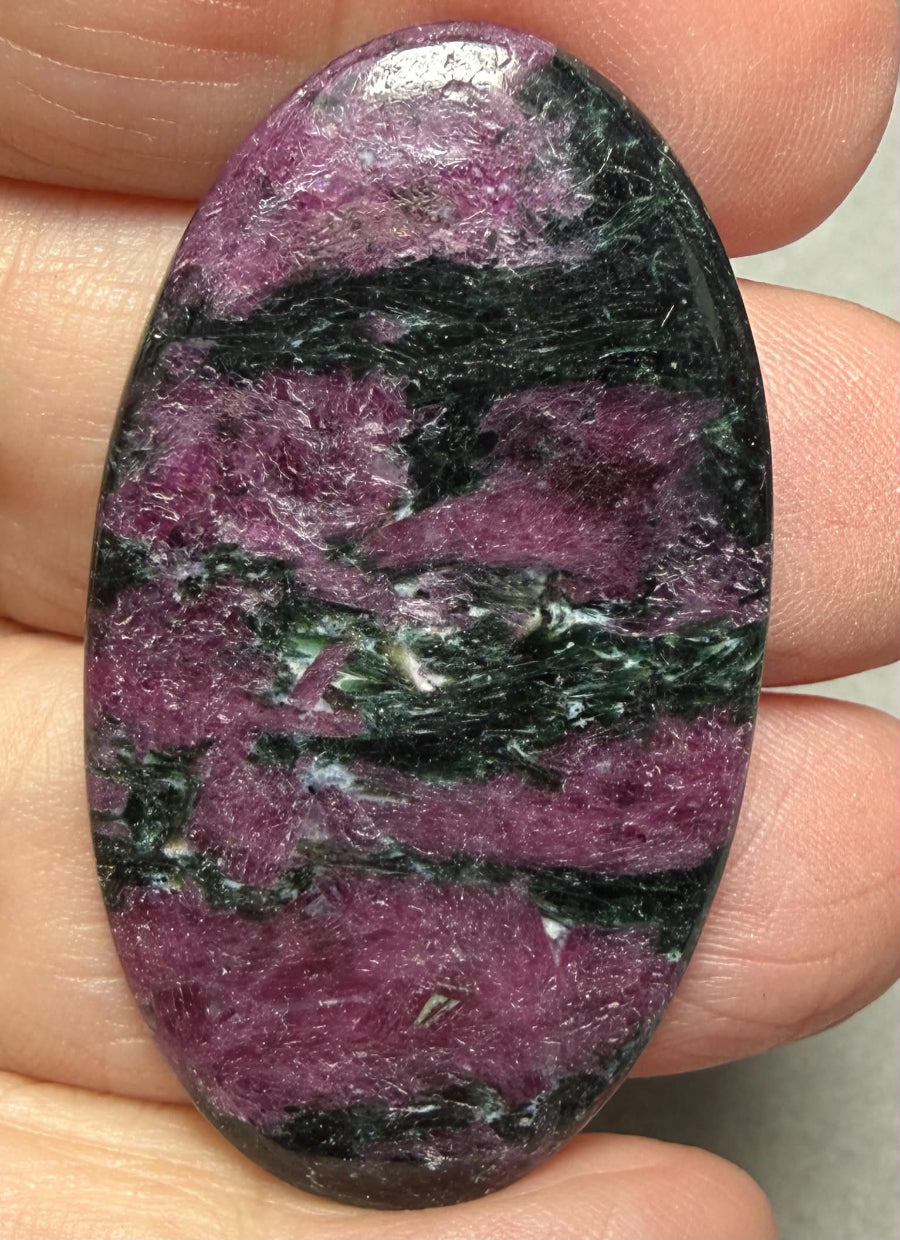 Oval 46x25mm Ruby Tourmaline Cabochon 45