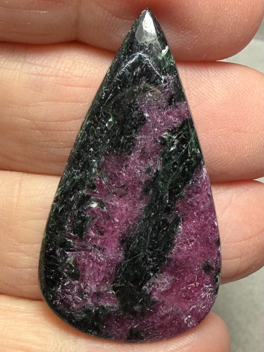 Teardrop 41x23mm Ruby Tourmaline Cabochon 48