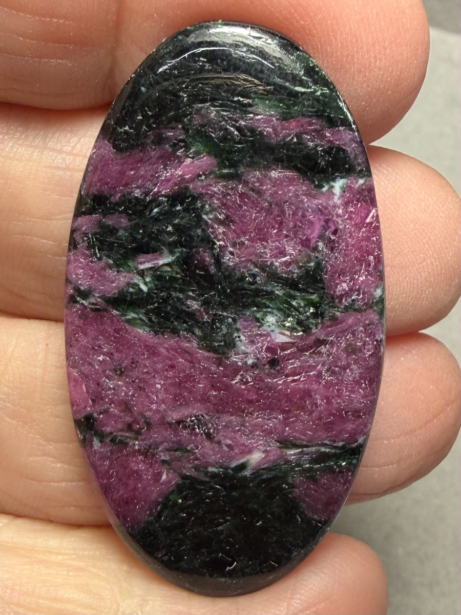 Oval 45x24mm Ruby Tourmaline Cabochon 53