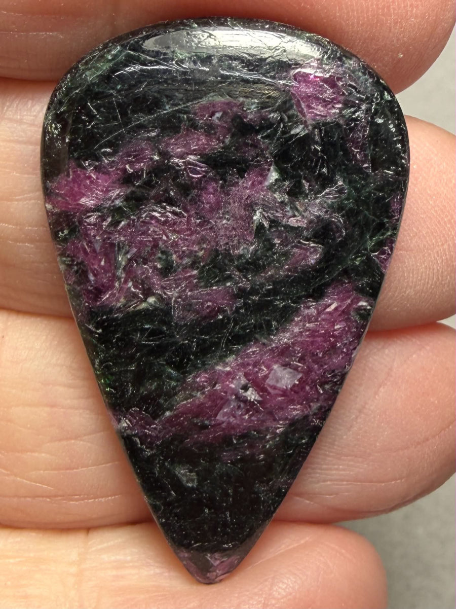 Teardrop 39x24mm Ruby Tourmaline Cabochon 55