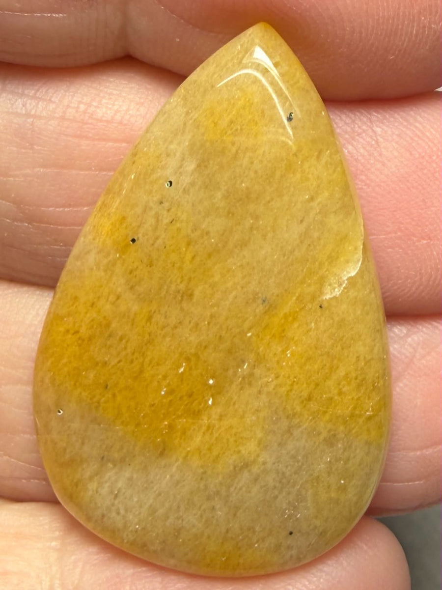 Teardrop 34x23mm Golden Aventurine Cabochon 07