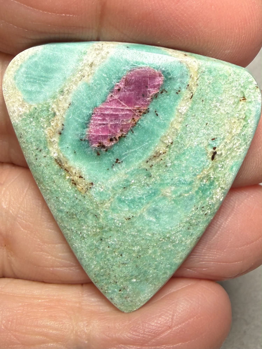 Freeform 38x35mm Ruby Fuchsite Cabochon 70