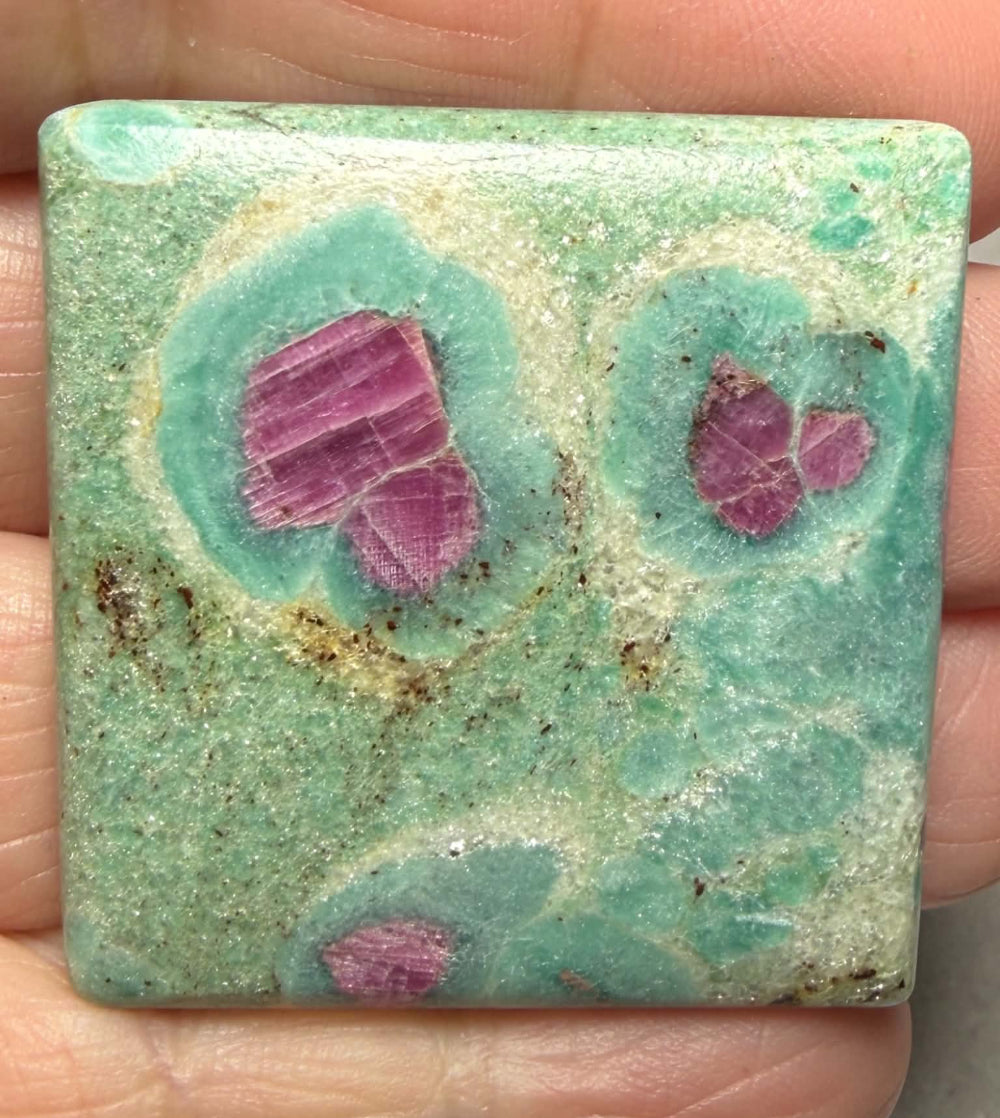 Rectangle 39x38mm Ruby Fuchsite Cabochon 83
