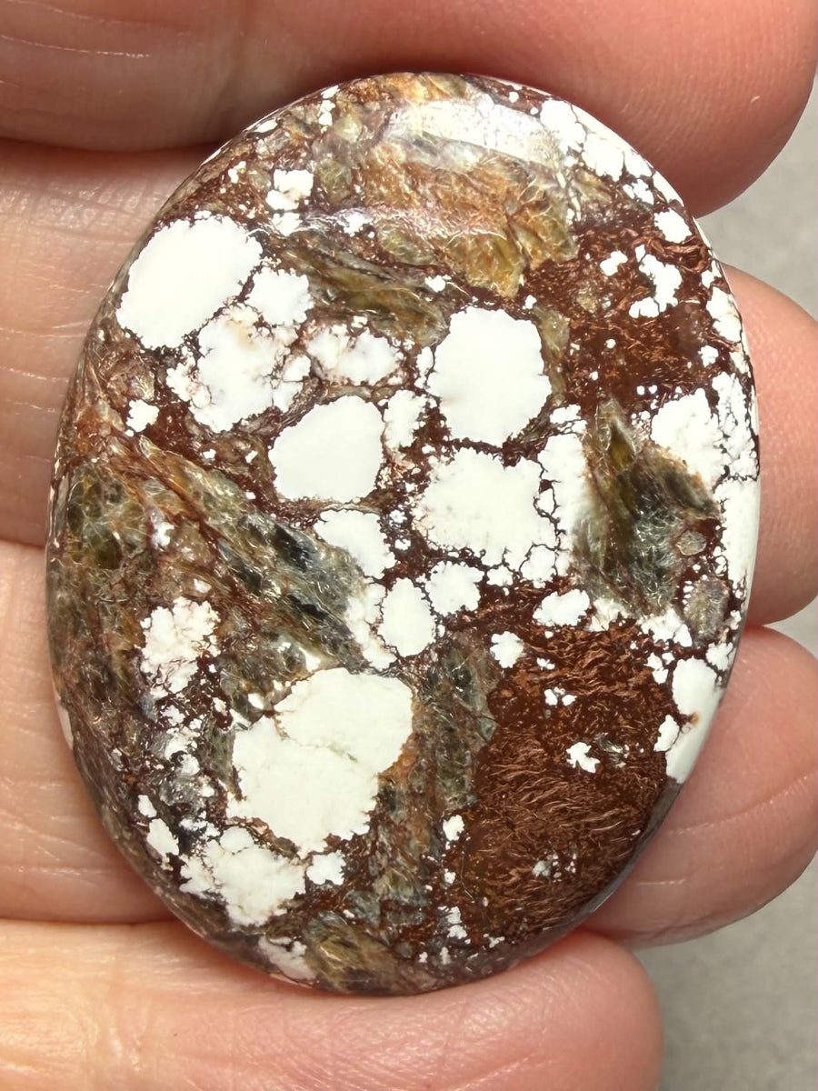 Oval 36x28mm Wild Horse Magnesite Cabochon 45