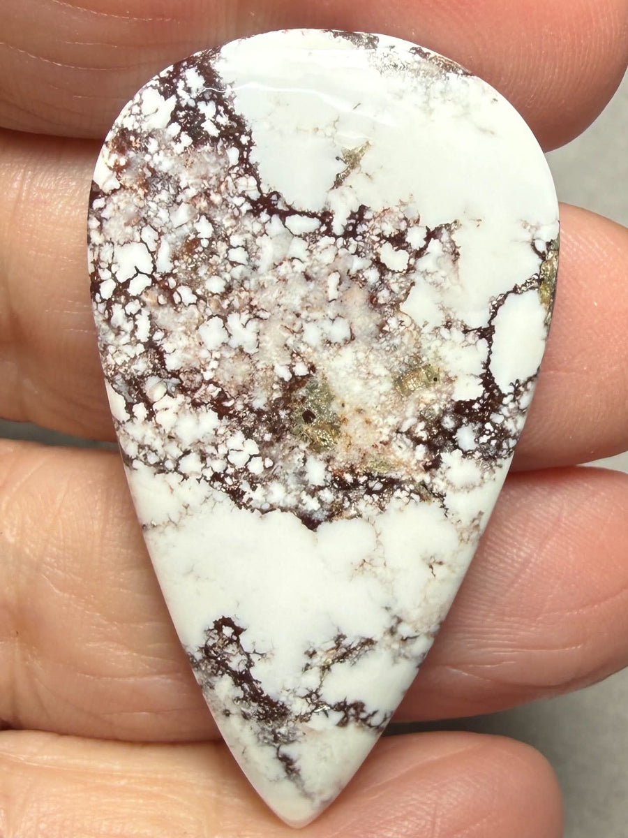 Teardrop 46x25mm Wild Horse Magnesite Cabochon 55