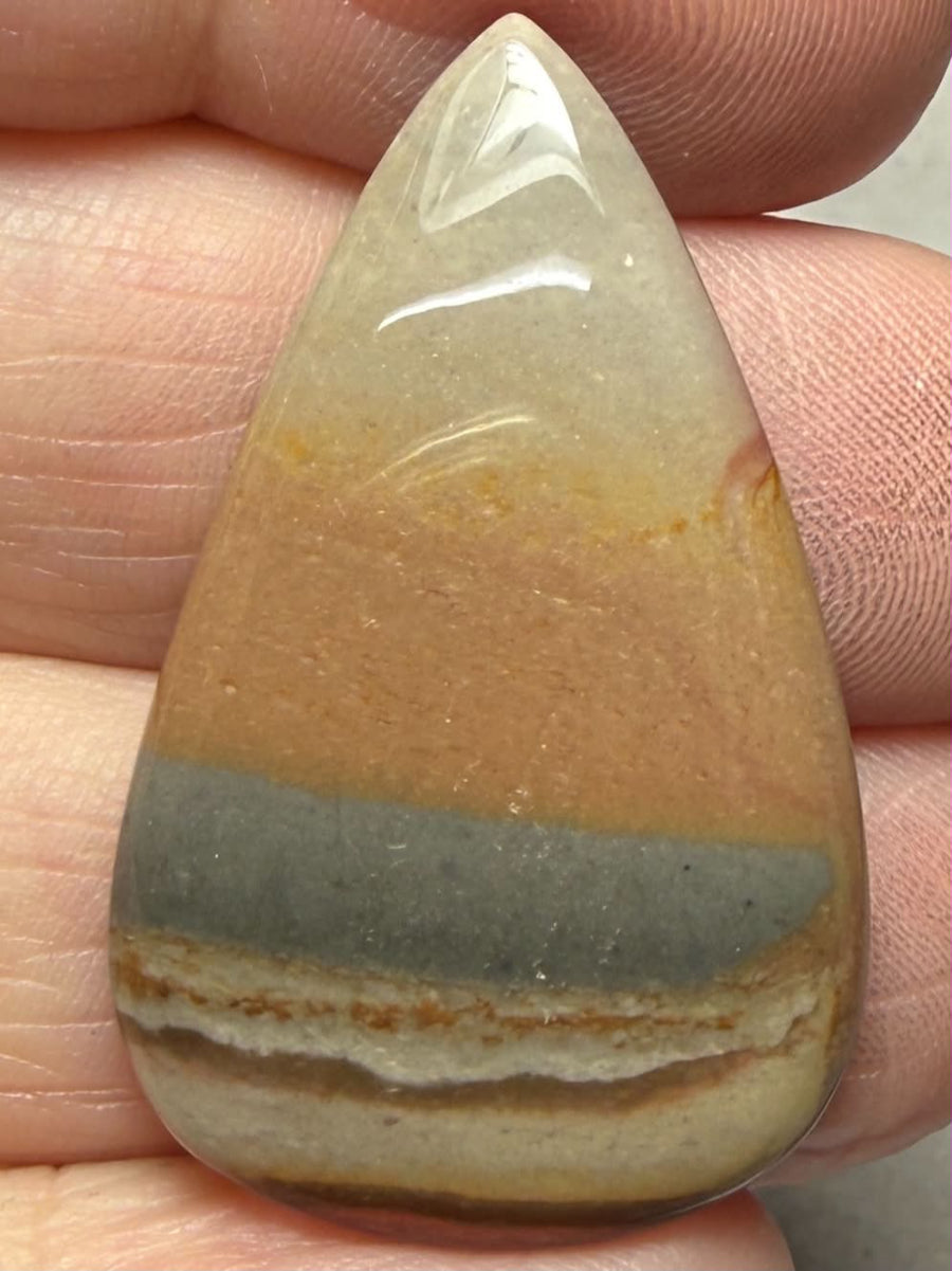 Teardrop 35x22mm Polychrome Jasper Cabochon 71