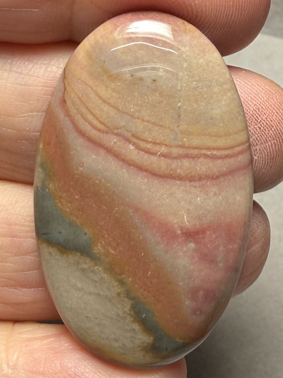 Oval 43x25mm Polychrome Jasper Cabochon 73