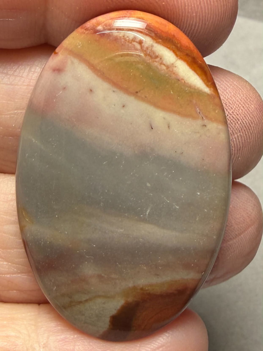 Oval 41x26mm Polychrome Jasper Cabochon 81
