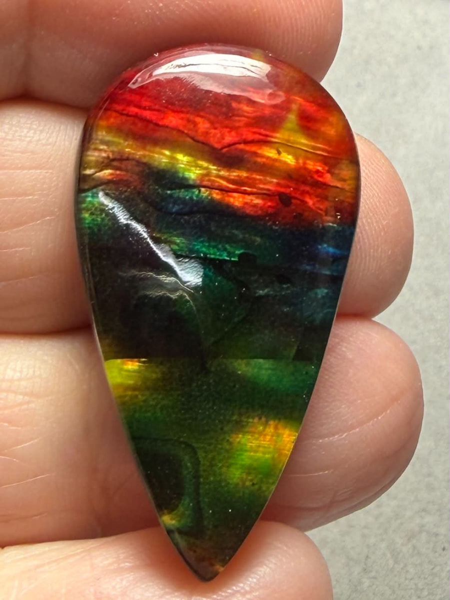 Teardrop 36x20mm Dichroic Glass Cabochon 29