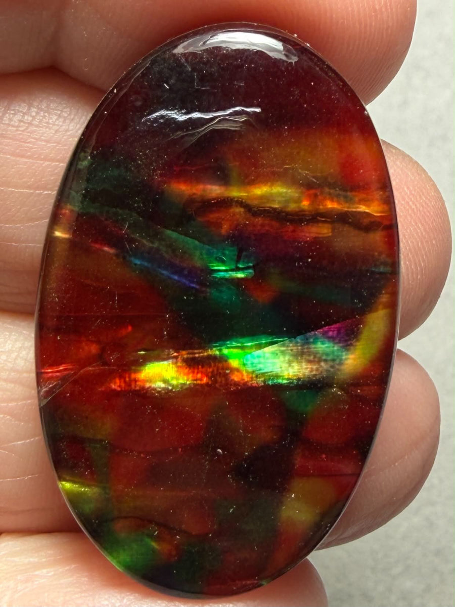 Oval 36x23mm Dichroic Glass Cabochon 32