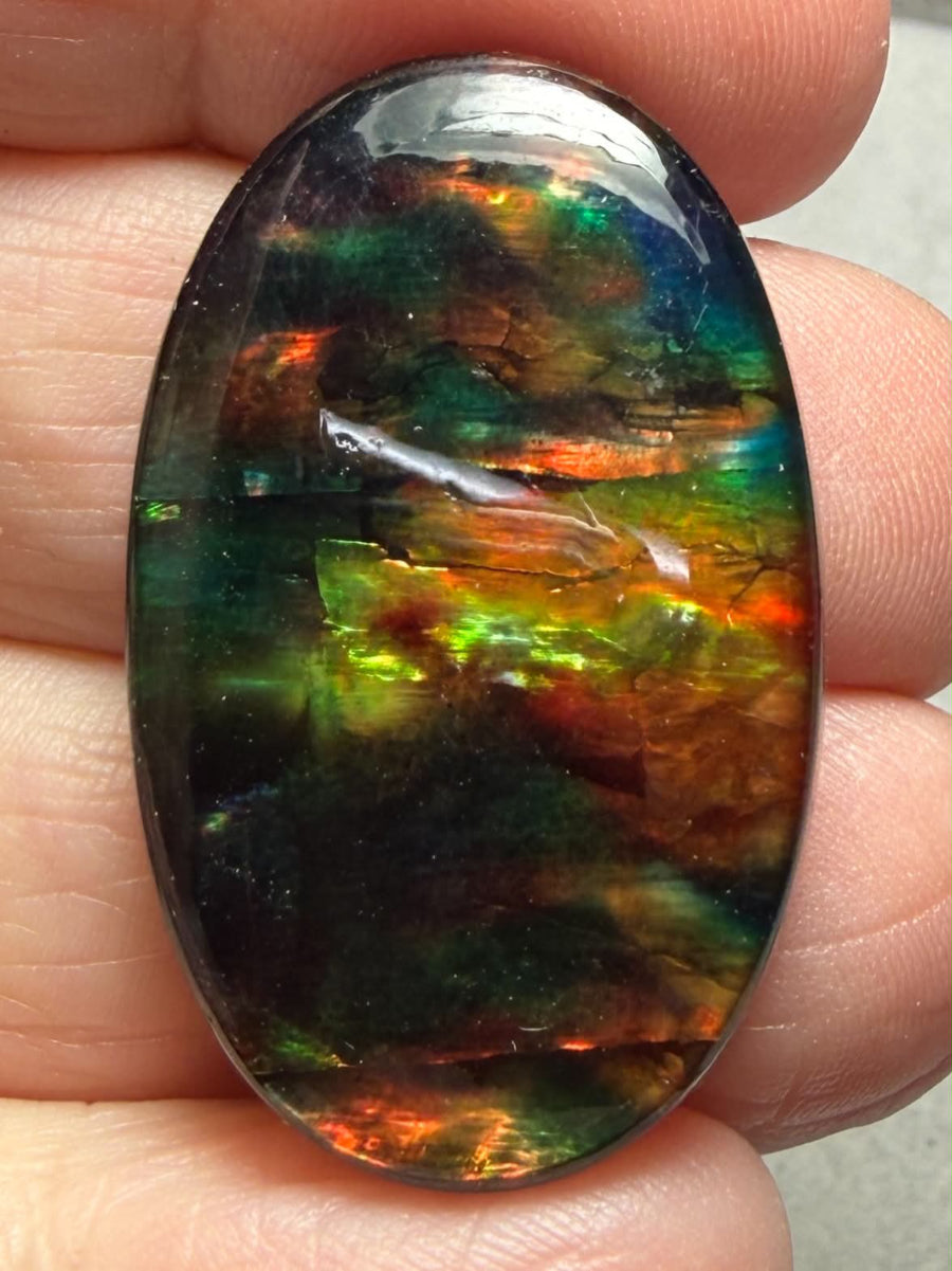Oval 35x22mm Dichroic Glass Cabochon 41