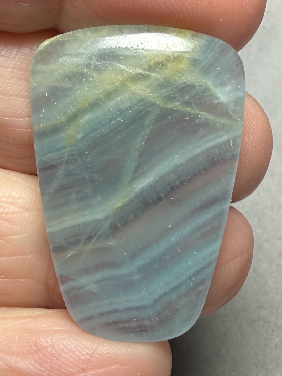 Freeform 35x24mm Lemurian Aquatine Calcite Cabochon 44