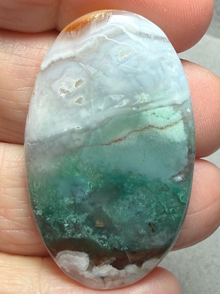 Oval 42x25mm Aqua Chalcedony Cabochon 39