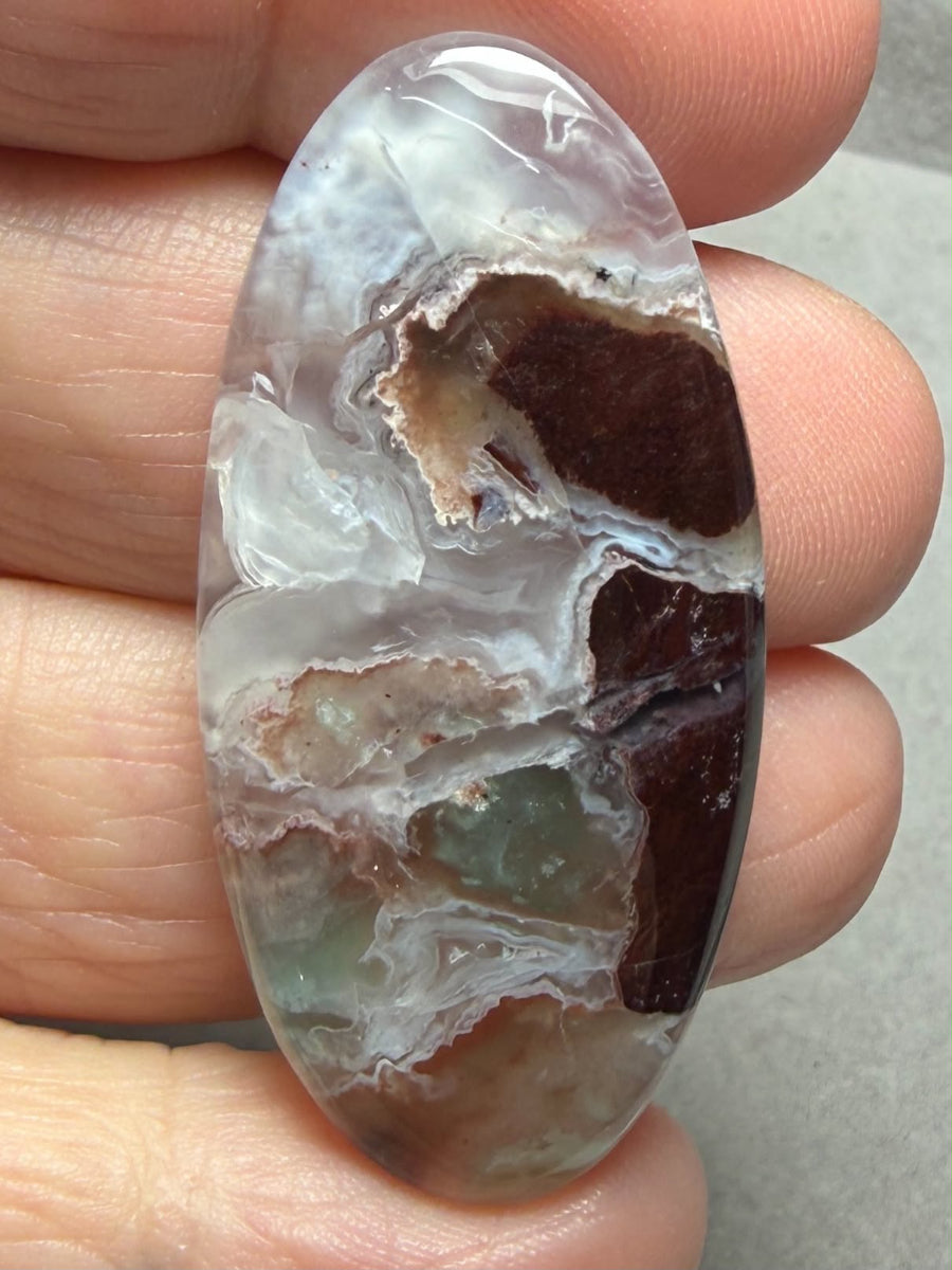 Oval 45x21mm Aqua Chalcedony Cabochon 41