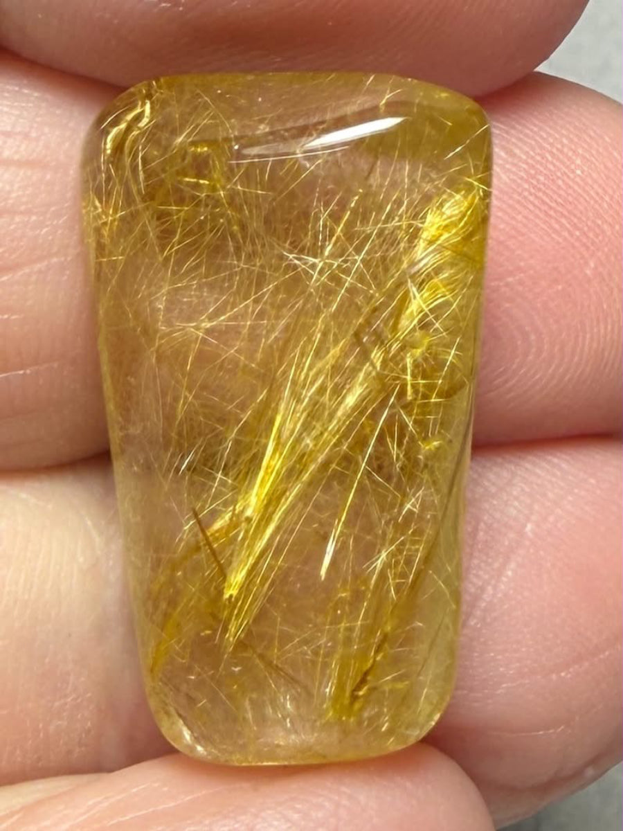 Freeform 24x15mm Rutilated Quartz Cabochon 45