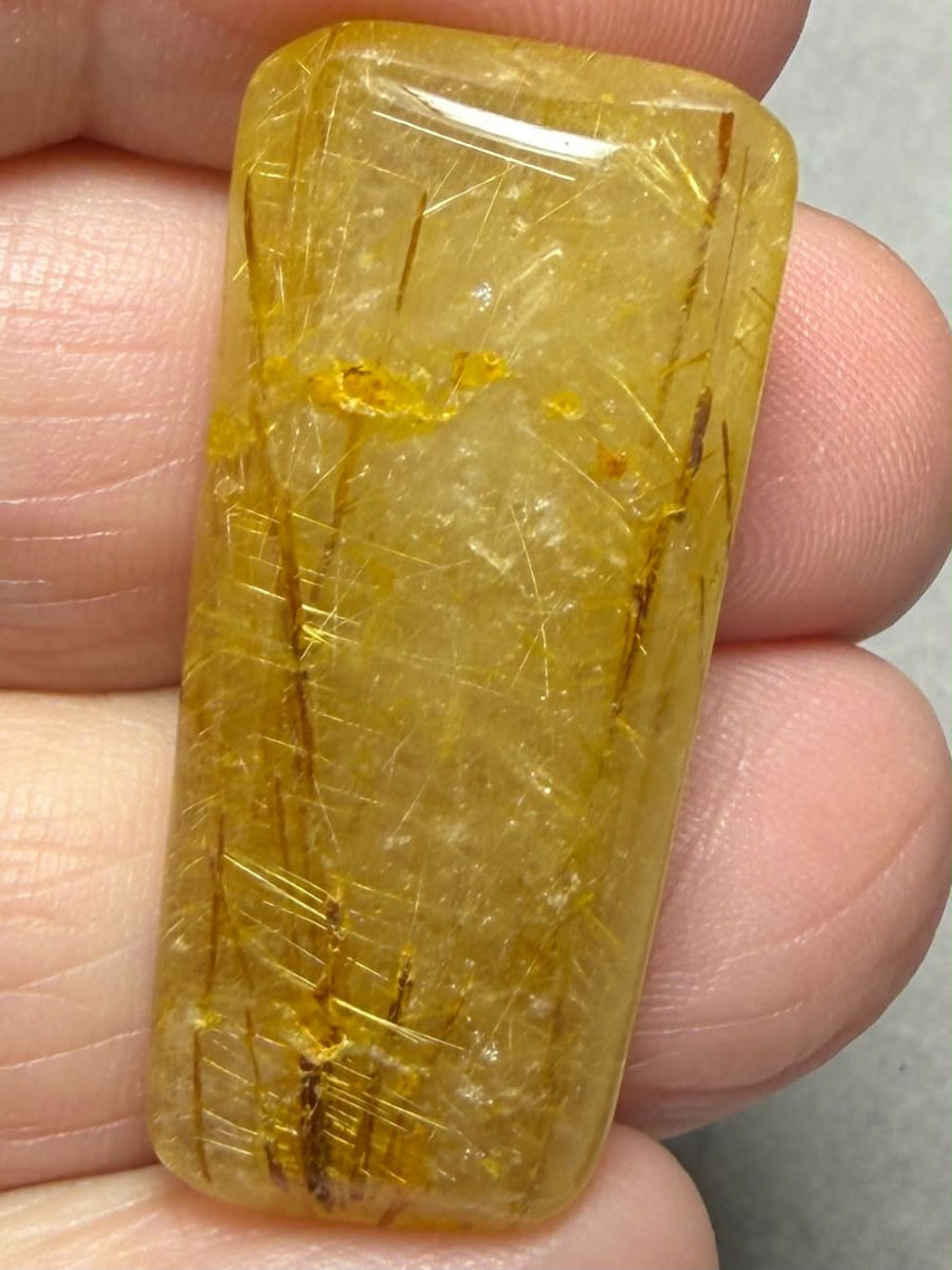 Freeform 35x17mm Rutilated Quartz Cabochon 46