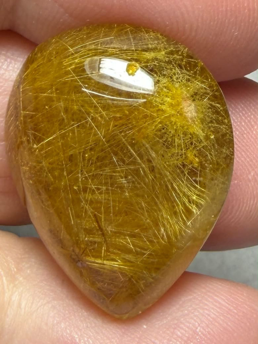 Teardrop 24x18mm Rutilated Quartz Cabochon 47