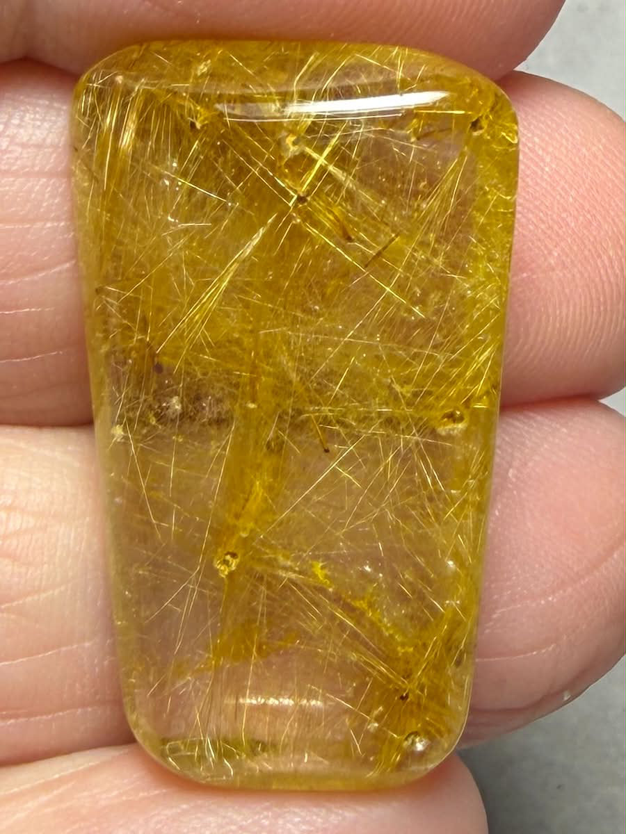 Freeform 30x18mm Rutilated Quartz Cabochon 62