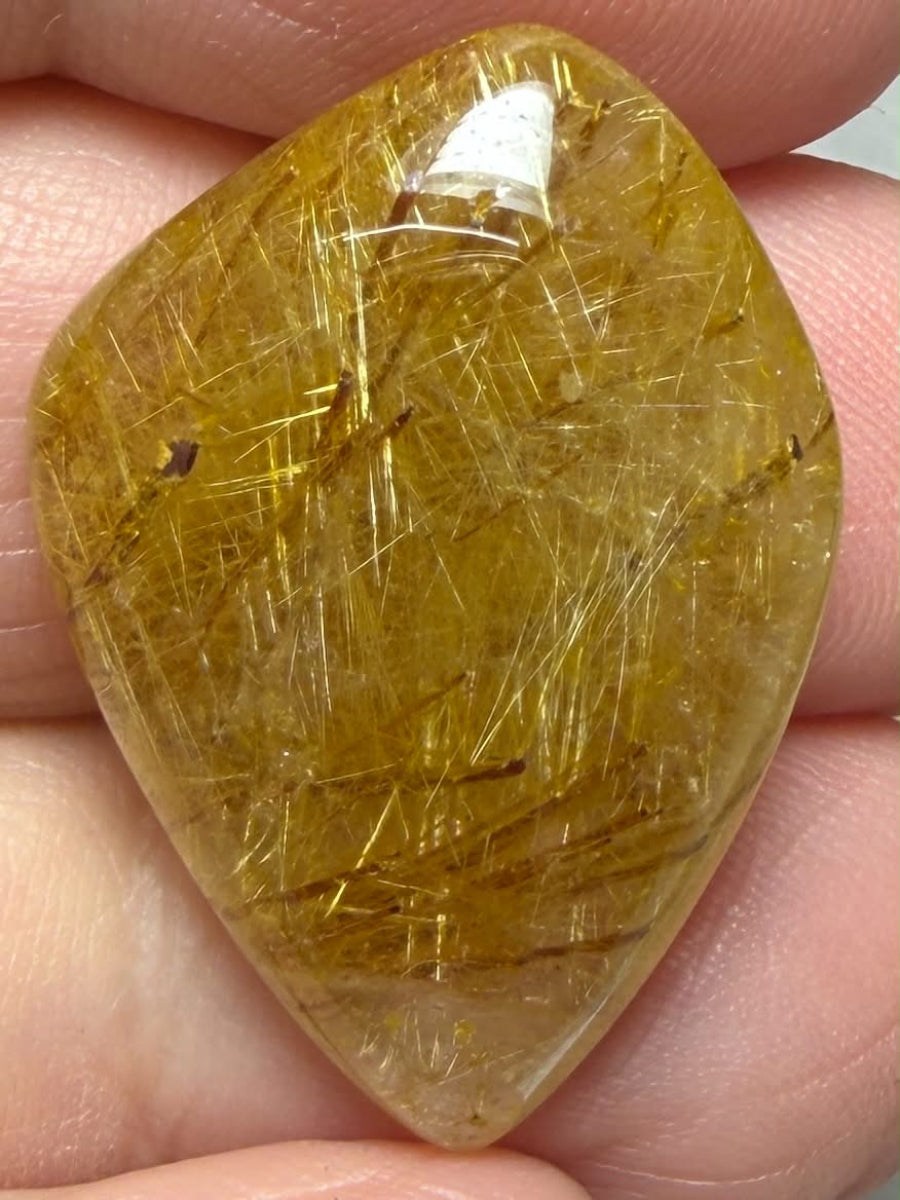 Freeform 28x20mm Rutilated Quartz Cabochon 63