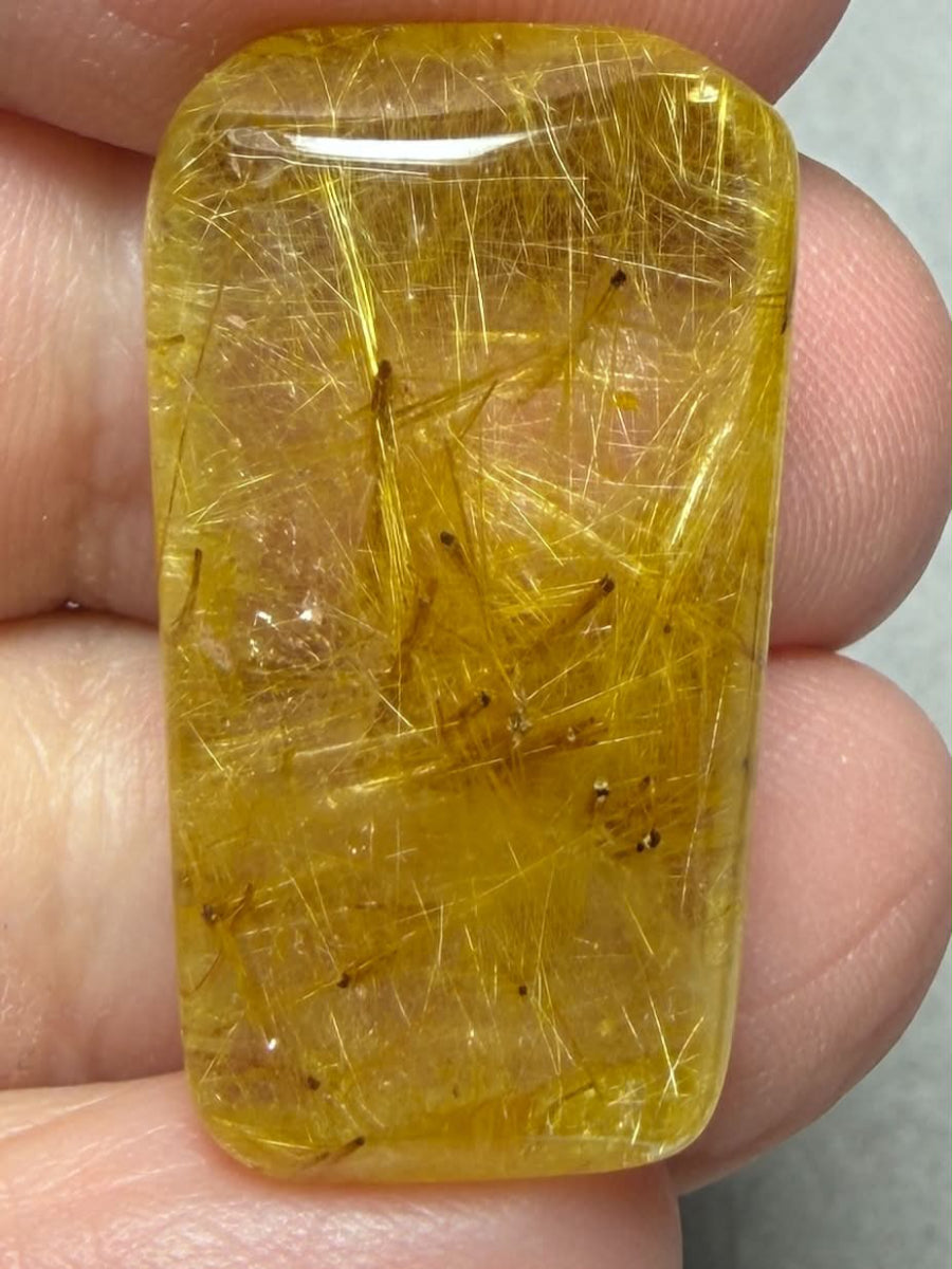 Freeform 27x15mm Rutilated Quartz Cabochon 65