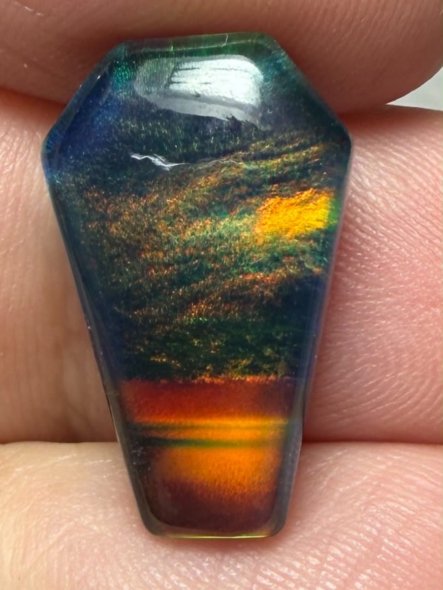 Freeform 19x12mm Aurora Opal Cabochon 79