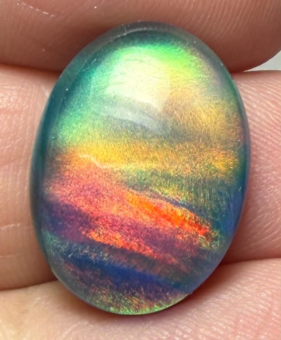 Oval 18x13mm Aurora Opal Cabochon 68