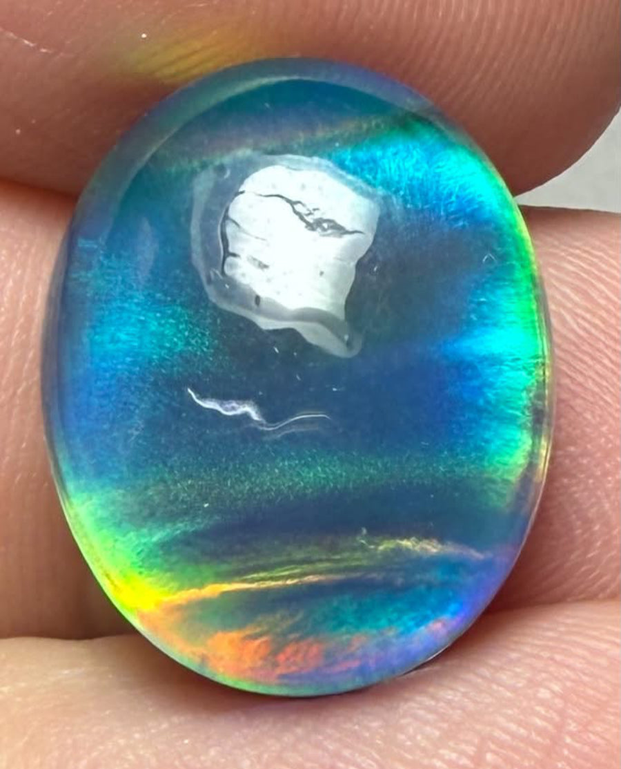 Oval 17x14mm Aurora Opal Cabochon 70