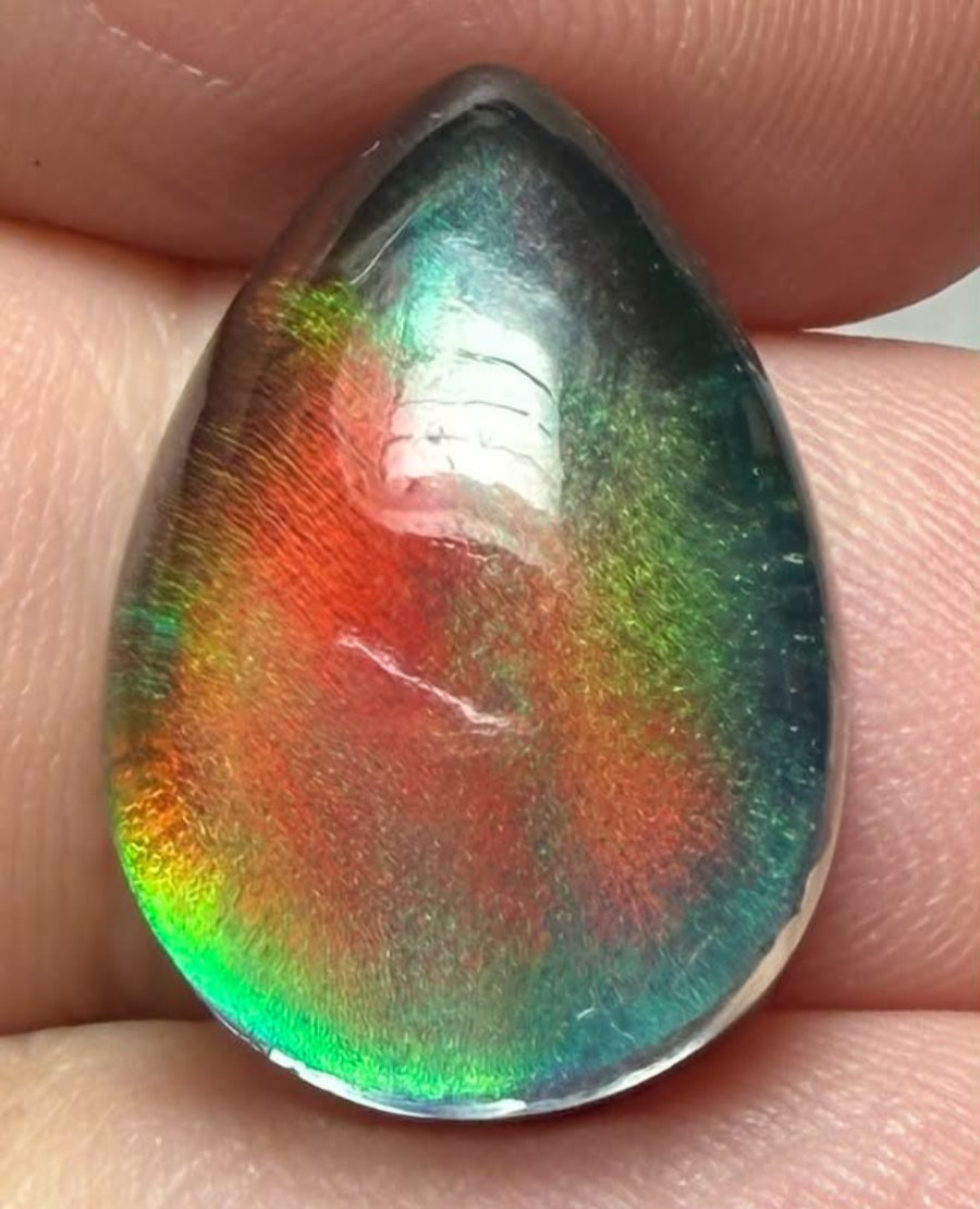 Teardrop 18x13mm Aurora Opal Cabochon 73